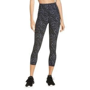 Sweaty Betty Power 7/8 High-Waisted Leggings Size Medium Blue Celestial Dot
